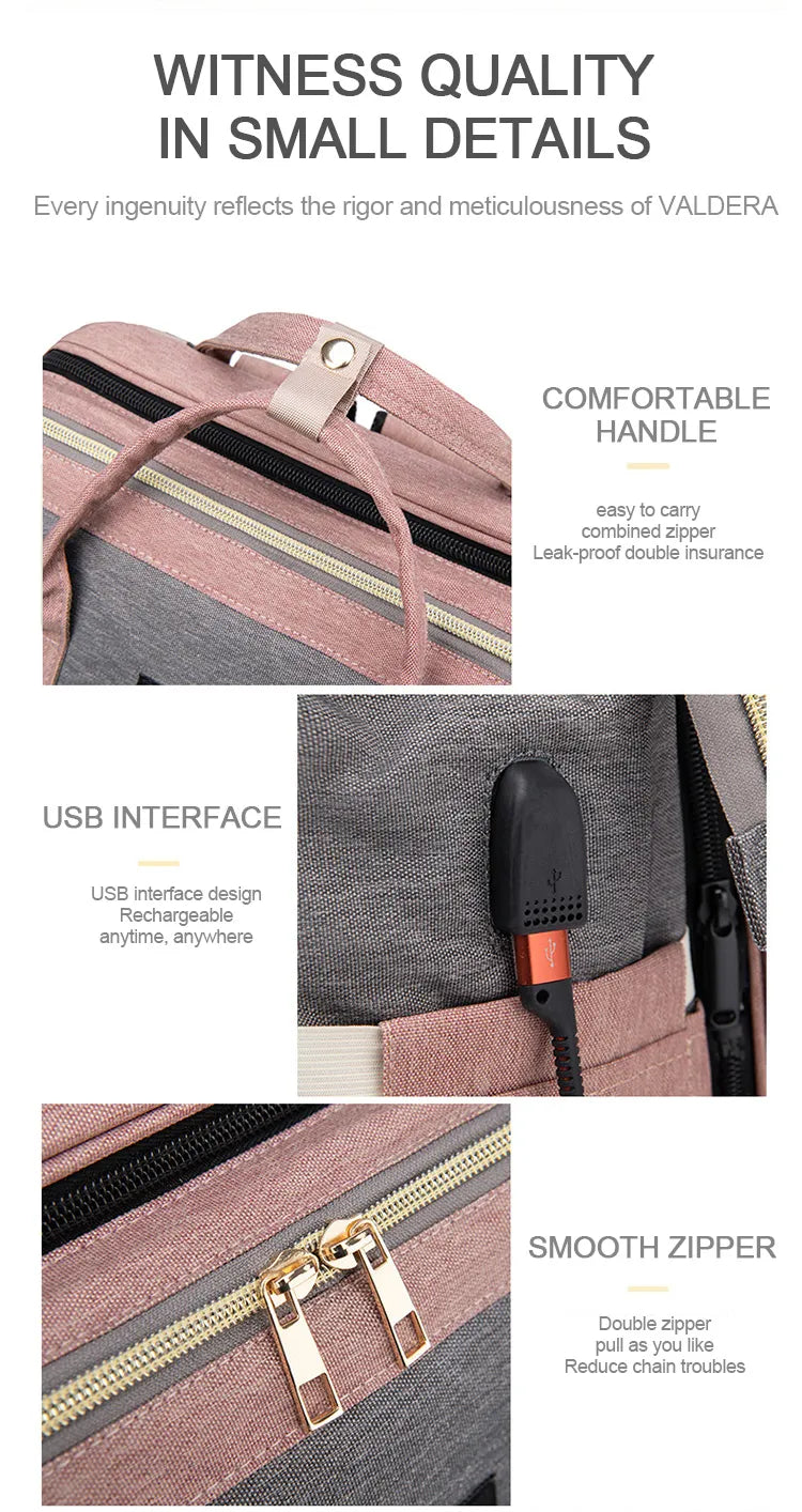 BabyNest Diaper Bag - Black silk screen