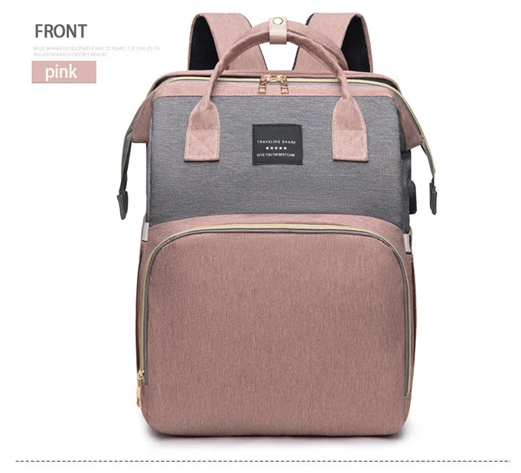 BabyNest Diaper Bag - Black silk screen