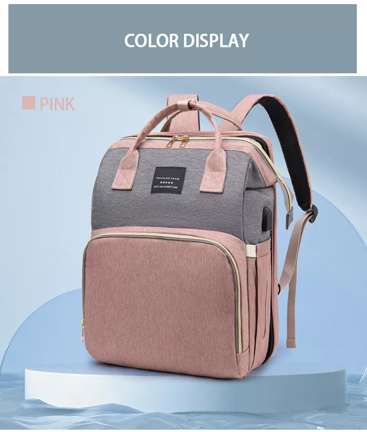 BabyNest Diaper Bag - Black silk screen