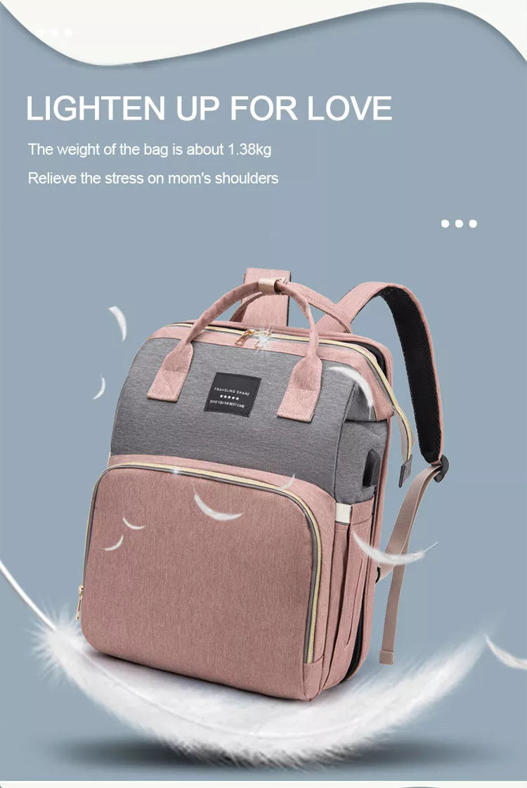 BabyNest Diaper Bag - Black silk screen